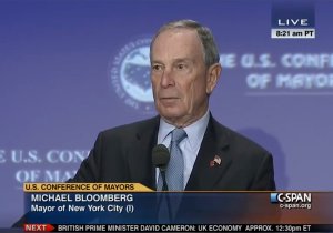 Michael Bloomberg speaks at a conference