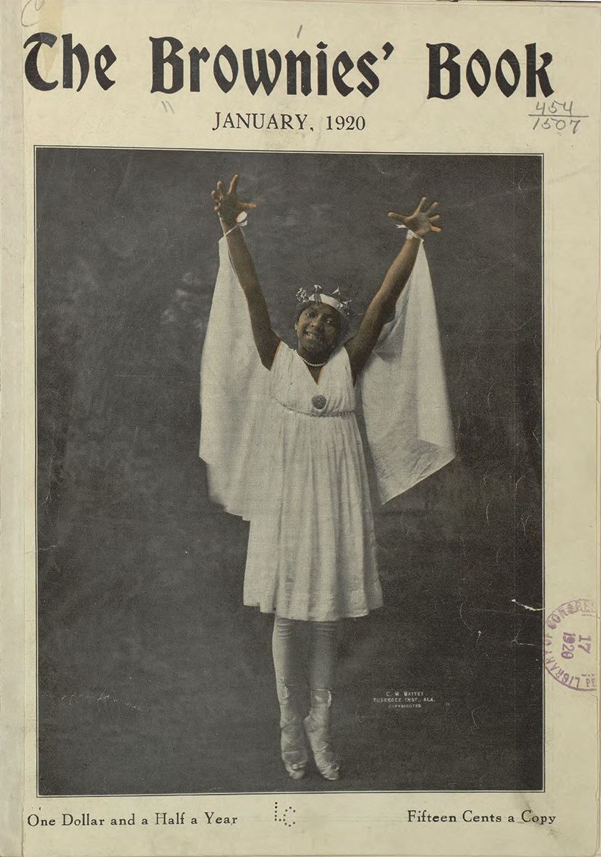 Book cover featuring a young black girl wearing a white dress, cape, and crown. The cape is tied at her wrists, which reach up, and she stands on her tiptoes, head tilted and smiling.