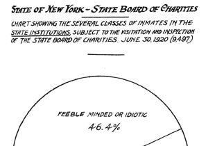 Pie chart showing the percent of classes of "inmates" at state institutions